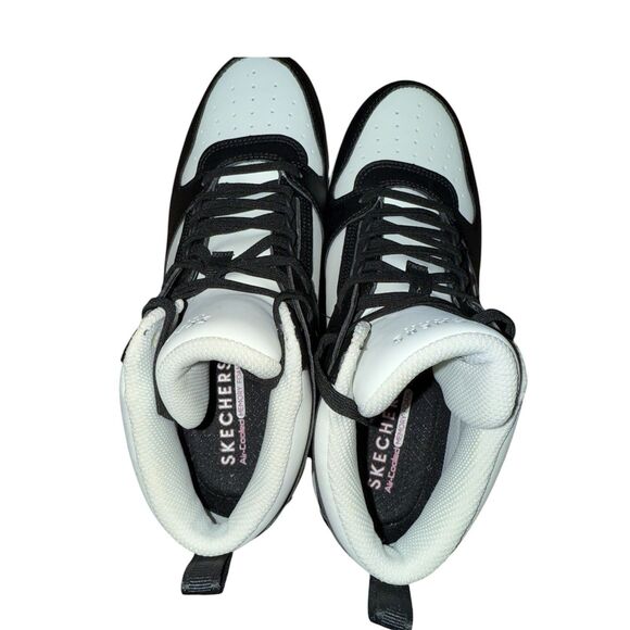 Skechers Wms Sz 9.5 Uno-High Regards White High Top Sneakers 177099 Color WBK - Picture 3 of 8